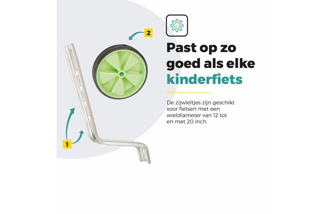 Voltano Zijwieltjes – Groen – 12-20 Inch
