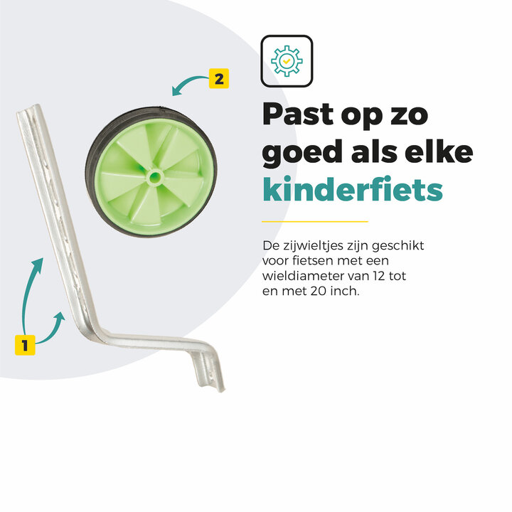 Voltano Zijwieltjes – Groen – 12-20 Inch