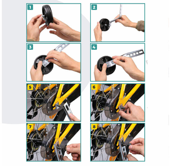 Voltano Zijwieltjes – Groen – 12-20 Inch