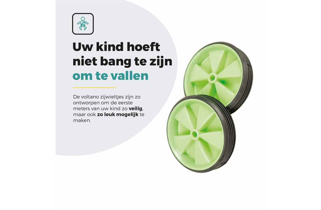 Voltano Zijwieltjes – Groen – 12-20 Inch