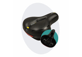 Voltano Fietszadel Met Gelpads - Zwart/Geel