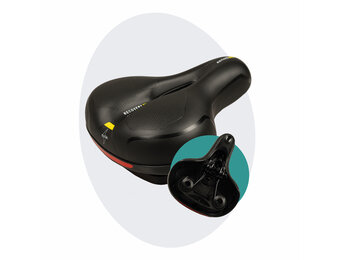 Voltano Fietszadel Met Gelpads - Zwart/Geel