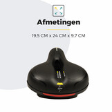 Voltano Fietszadel Met Gelpads - Zwart/Geel - Unisex - Gratis Zadelstrop