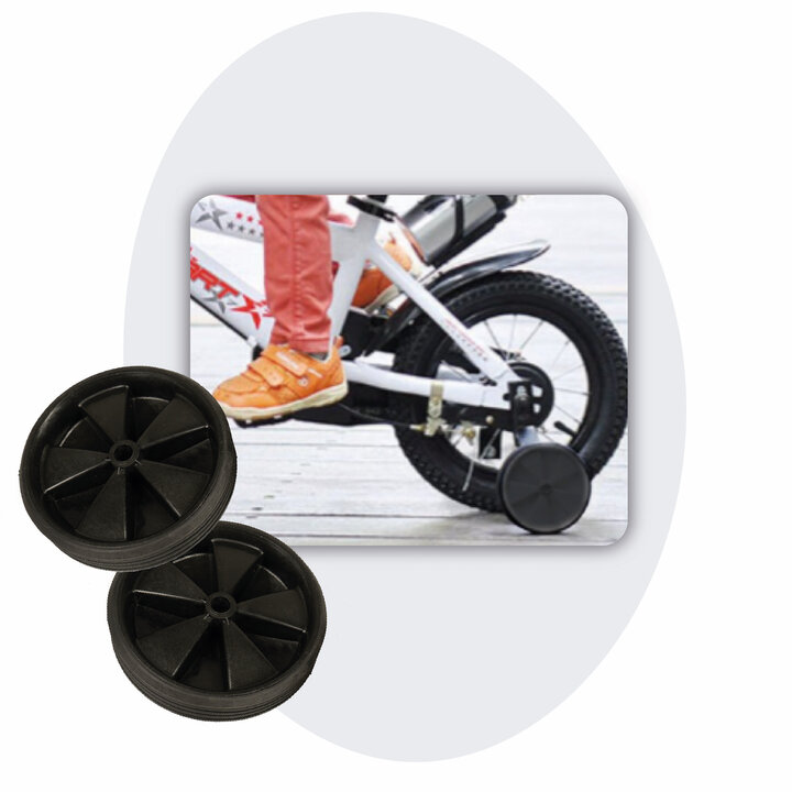 Voltano Zijwieltjes – Zwart – 12-20 Inch