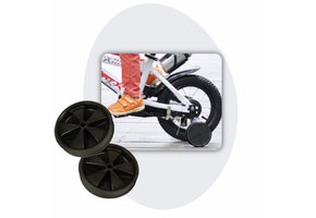 Voltano Zijwieltjes – Zwart – 12-20 Inch