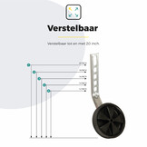 Voltano Zijwieltjes – Zwart – 12-20 Inch