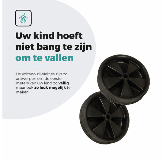 Voltano Zijwieltjes – Zwart – 12-20 Inch