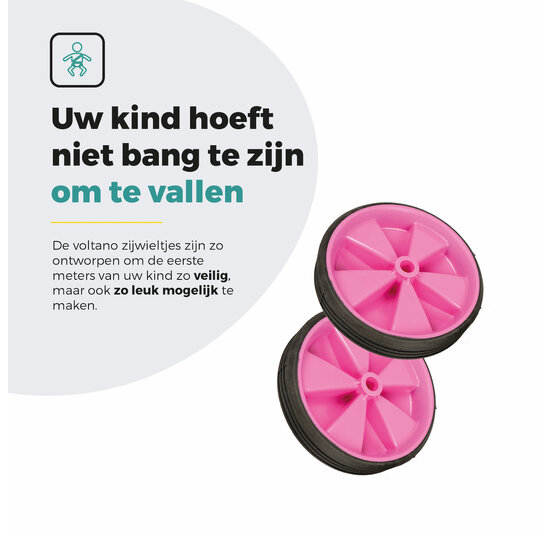 Voltano Zijwieltjes – Roze – 12-20 Inch