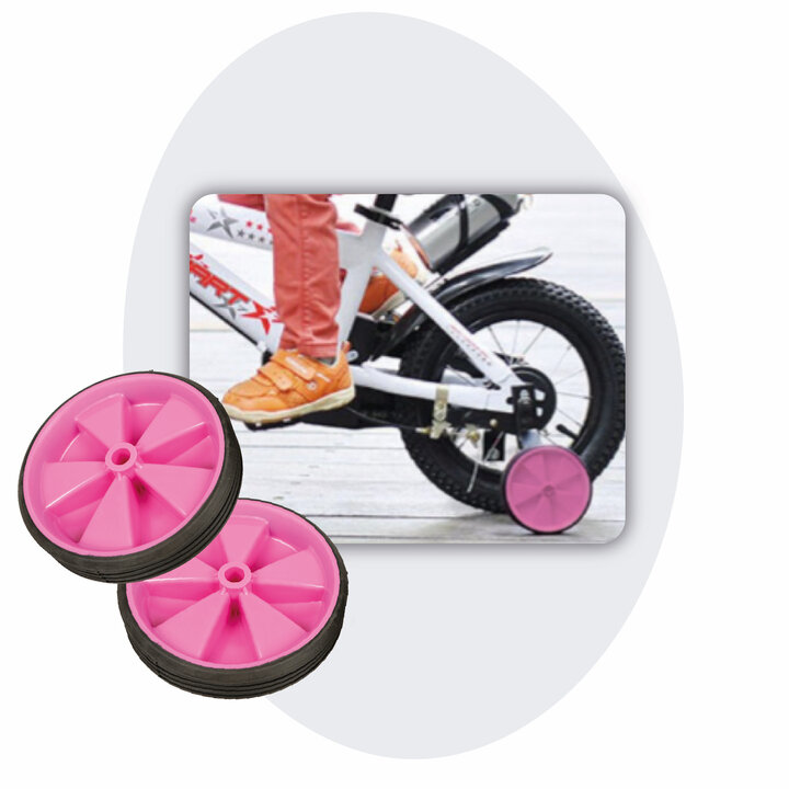 Voltano Zijwieltjes – Roze – 12-20 Inch