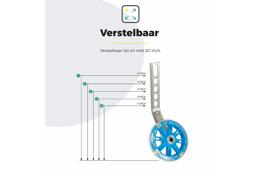 Voltano Zijwieltjes LED Verlichting – Blauw – 12-20 inch