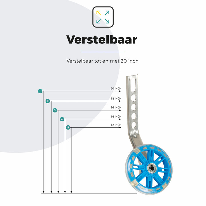 Voltano Zijwieltjes LED Verlichting – Blauw – 12-20 inch