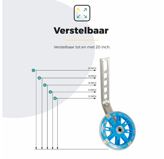 Voltano Zijwieltjes LED Verlichting – Blauw – 12-20 inch