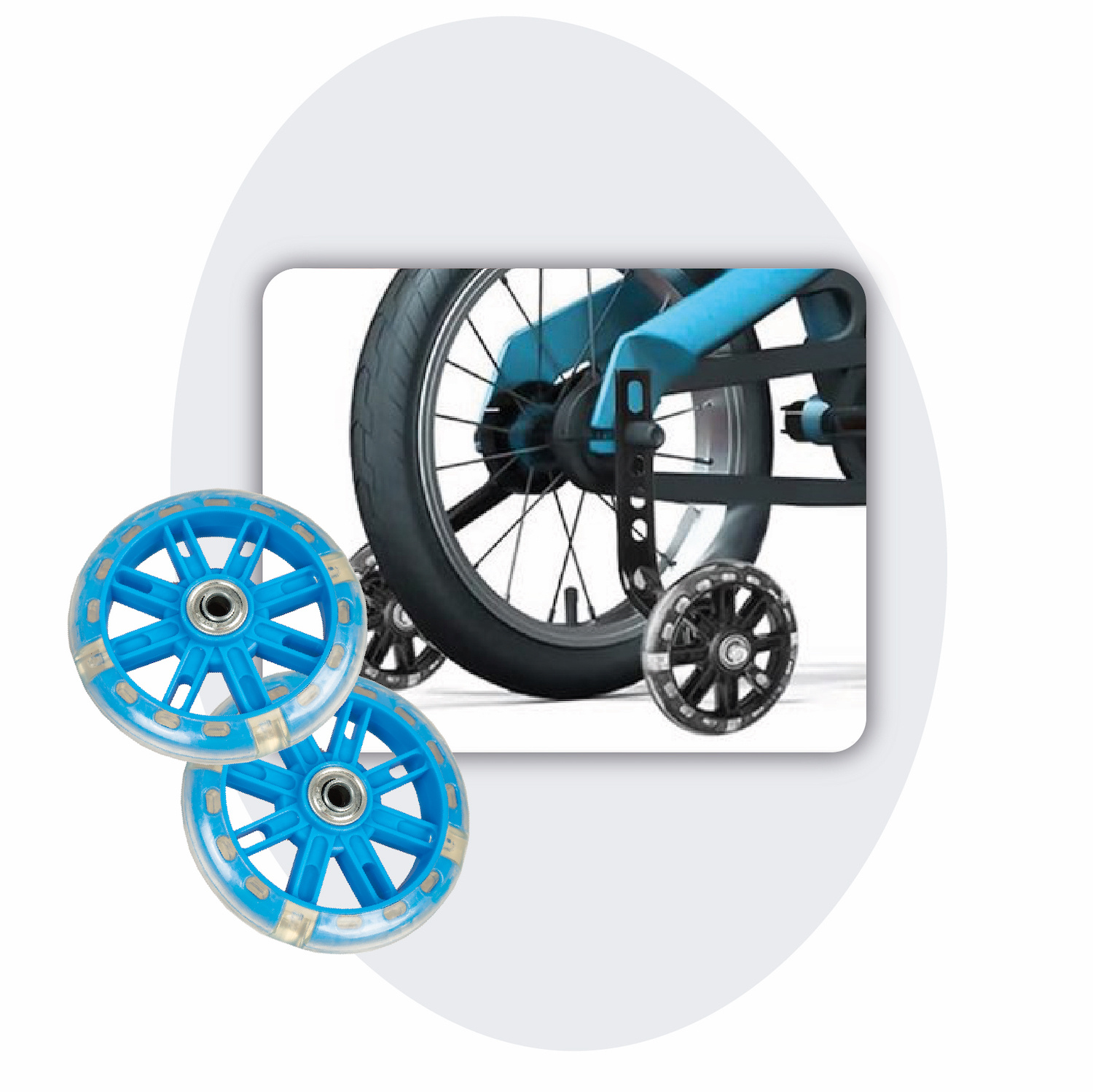 Voltano Zijwieltjes LED Verlichting – Blauw – 12-20 inch