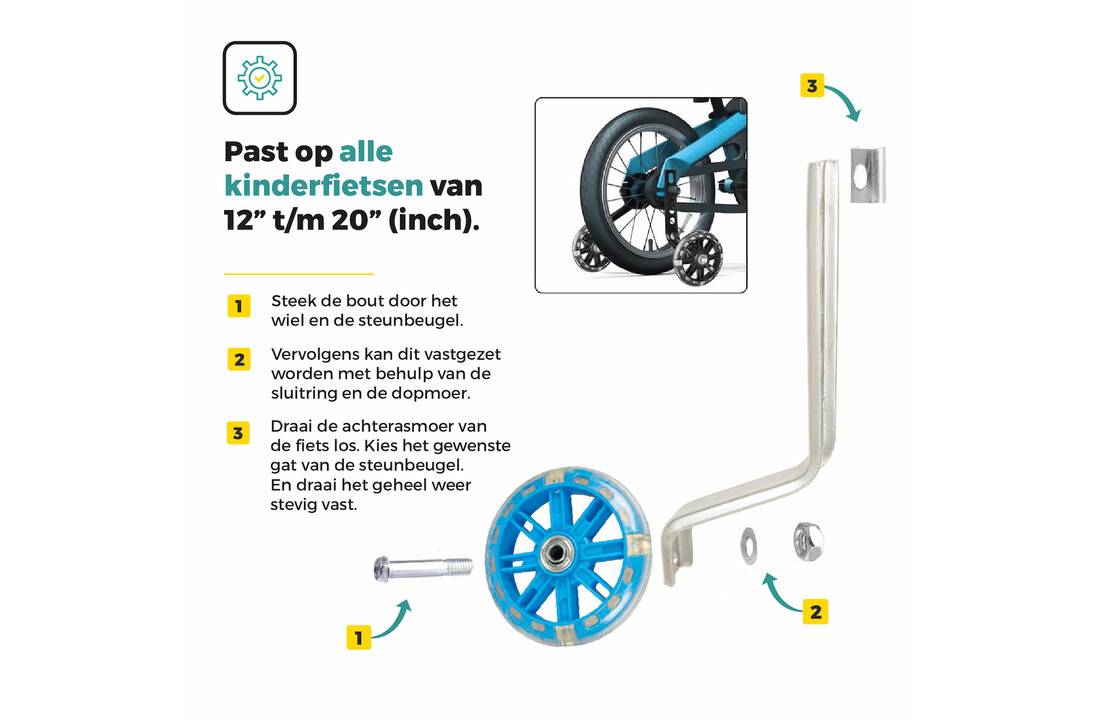 Voltano Zijwieltjes LED Verlichting – Blauw – 12-20 inch