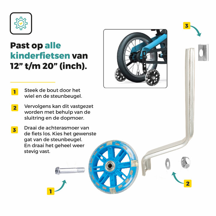 Voltano Zijwieltjes LED Verlichting – Blauw – 12-20 inch