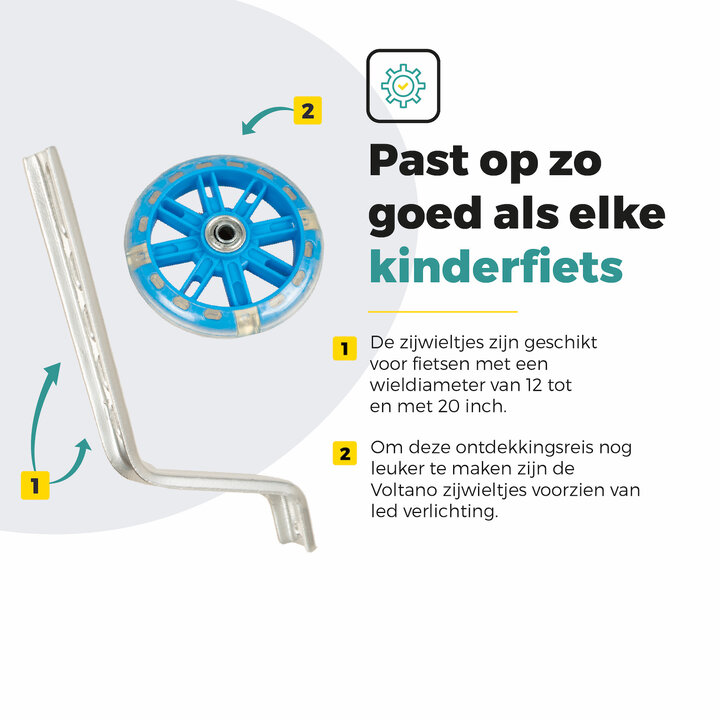 Voltano Zijwieltjes LED Verlichting – Blauw – 12-20 inch