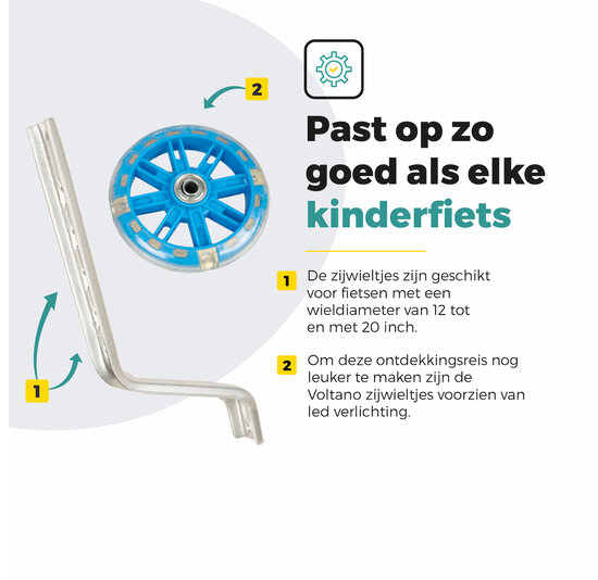 Voltano Zijwieltjes LED Verlichting – Blauw – 12-20 inch