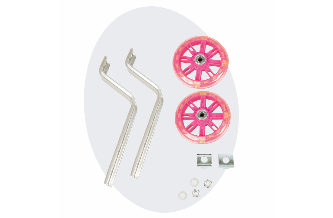 Voltano Zijwieltjes LED Verlichting - Roze - 12-20 inch