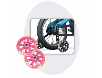 Voltano Zijwieltjes LED Verlichting - Roze - 12-20 inch