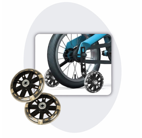 Voltano Zijwieltjes LED Verlichting – Zwart – 12-20 inch