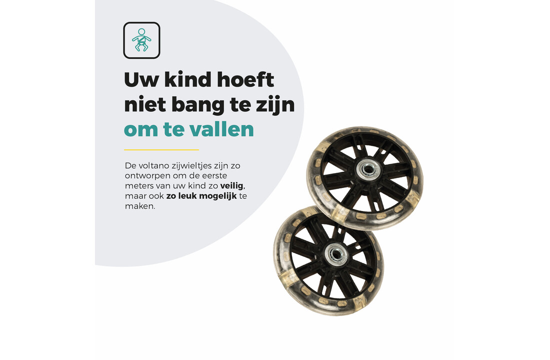 Voltano Zijwieltjes LED Verlichting – Zwart – 12-20 inch