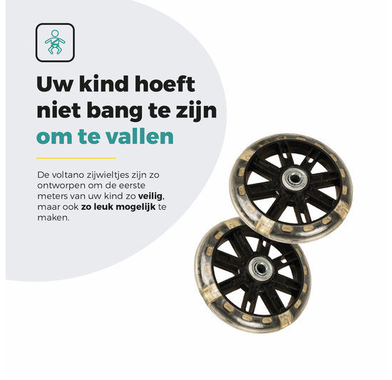 Voltano Zijwieltjes LED Verlichting – Zwart – 12-20 inch