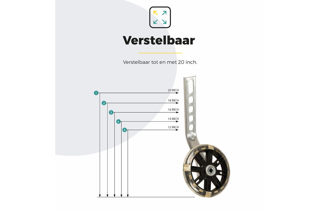 Voltano Zijwieltjes LED Verlichting – Zwart – 12-20 inch