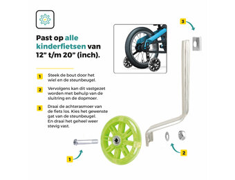 Voltano Zijwieltjes LED Verlichting – Groen – 12-20 inch