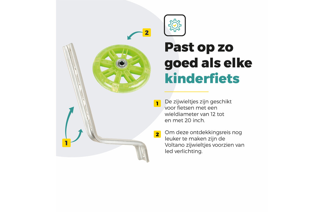 Voltano Zijwieltjes LED Verlichting – Groen – 12-20 inch