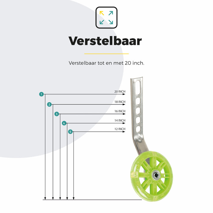 Voltano Zijwieltjes LED Verlichting – Groen – 12-20 inch