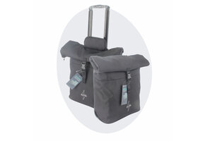 Voltano Fietstrolley Tas 2.0 - Fietstas en Trolley in 1 - Zwart - Laptopvak