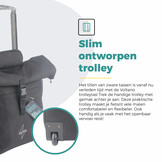 Voltano Fietstrolley Tas 2.0 - Fietstas en Trolley in 1 - Zwart - Laptopvak - 18-28 Liter