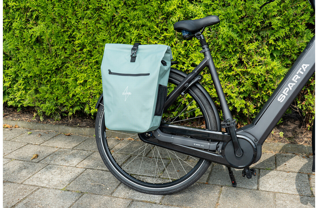 Voltano Luxe E-bike Fietstas 28L - Mint Groen - Pakaftas Met Laptop vak - 100% Waterdicht