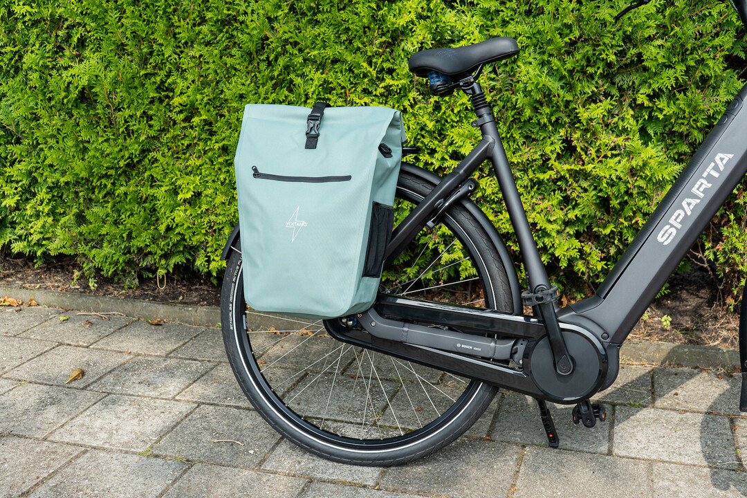 Voltano Luxe E-bike Fietstas 28L - Mint Groen - Pakaftas Met Laptop vak - 100% Waterdicht