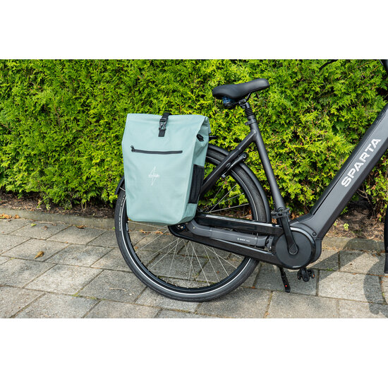 Voltano Luxe E-bike Fietstas 28L - Mint Groen - Pakaftas Met Laptop vak - 100% Waterdicht