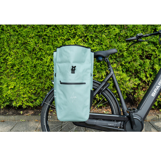 Voltano Luxe E-bike Fietstas 28L - Mint Groen - Pakaftas Met Laptop vak - 100% Waterdicht