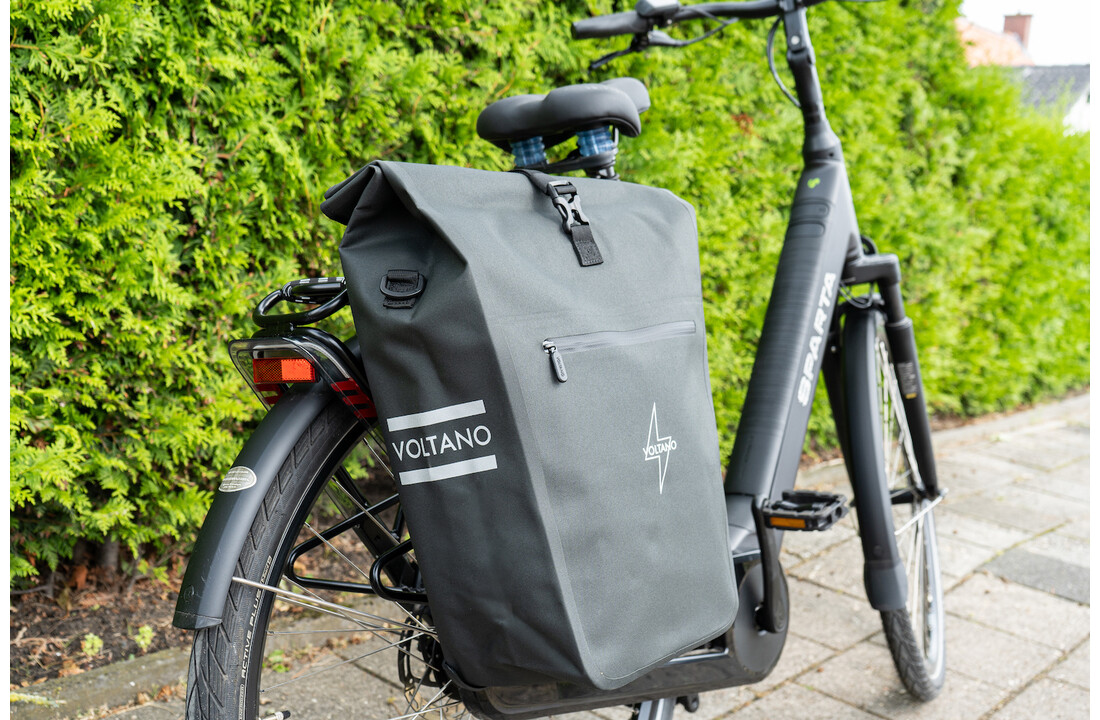 Voltano Luxe E-bike Fietstas 28L - Olijf Groen - Pakaftas Met Laptop vak - 100% Waterdicht