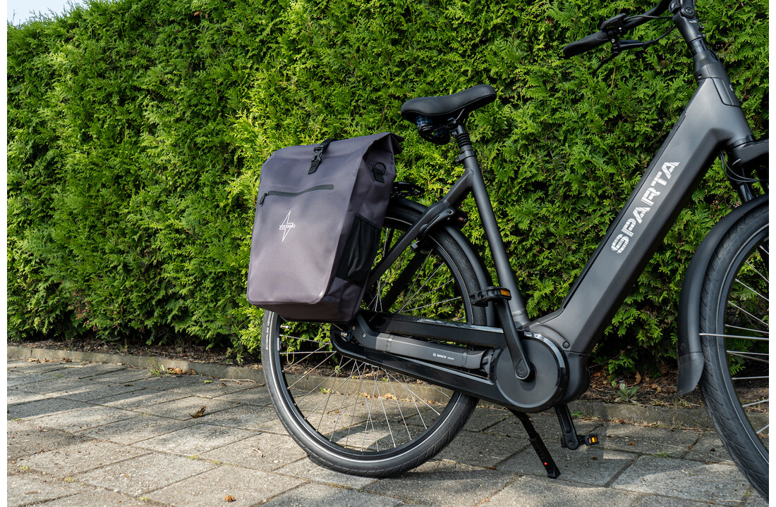 Voltano Luxe E-bike Fietstas 28L - Taupe - Pakaftas Met Laptop vak - 100% Waterdicht