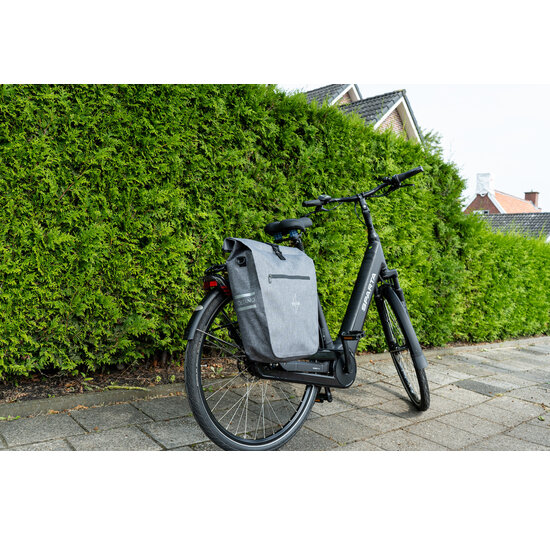 Voltano Luxe E-bike Fietstas 28L - Grijs - Pakaftas Met Laptop vak - 100% Waterdicht