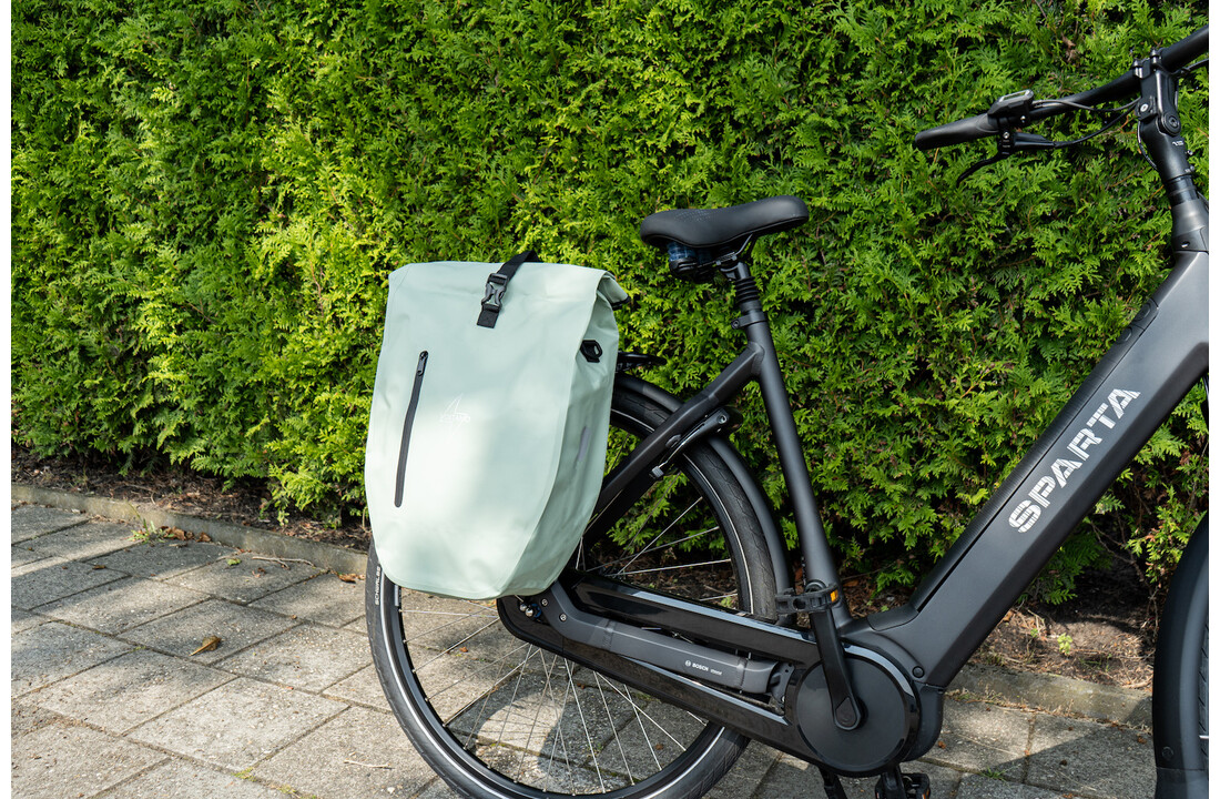 Voltano Luxe Fietstas 28L - Enkele Pakaftas - Mint Groen - 100% Waterdicht