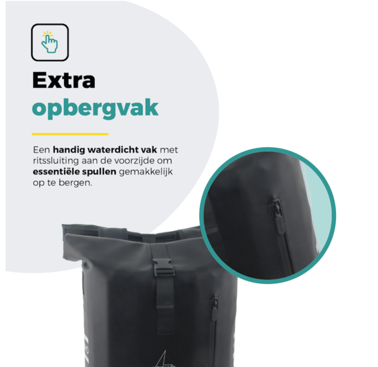 Voltano Dubbele Fietstas Rolltop E-bike Pro - Zwart - 48 Liter - 100% Waterdicht