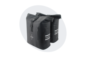 Voltano Dubbele Fietstas Rolltop E-bike Pro - Zwart