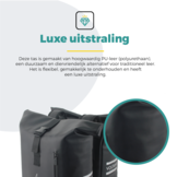 Voltano Dubbele Fietstas Rolltop E-bike Pro - Zwart - 48 Liter - 100% Waterdicht