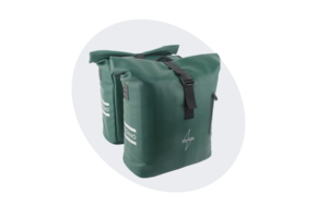 Voltano Dubbele Fietstas Rolltop E-bike Pro - Olijf Groen