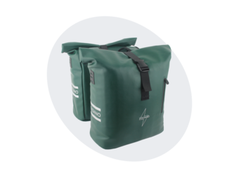 Voltano Dubbele Fietstas Rolltop E-bike Pro - Olijf Groen