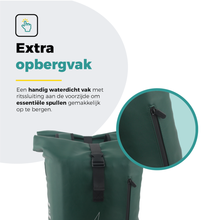 Voltano Dubbele Fietstas Rolltop E-bike Pro - Olijf Groen - 48 Liter - 100% Waterdicht