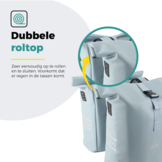 Voltano Dubbele Fietstas Rolltop E-bike Pro - Ice Blauw - 48 Liter - 100% Waterdicht