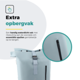 Voltano Dubbele Fietstas Rolltop E-bike Pro - Ice Blauw - 48 Liter - 100% Waterdicht