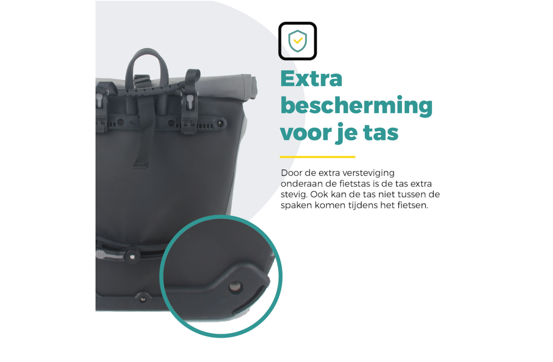Voltano Luxe E-bike Fietstas 28L Special Edition - Reflecterend - Pakaftas Met Laptop vak - 100% Waterdicht