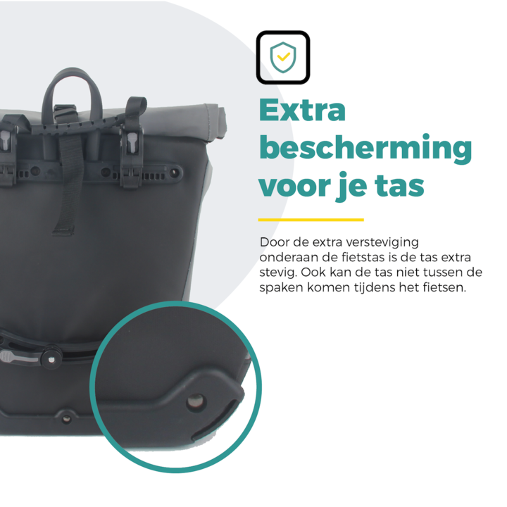 Voltano Luxe E-bike Fietstas 28L Special Edition - Reflecterend - Pakaftas Met Laptop vak - 100% Waterdicht